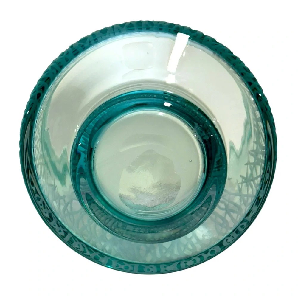 Elegant Glass Vase with‎ Frosted Design